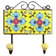 Yellow Turquoise Floral Tiles Hooks
